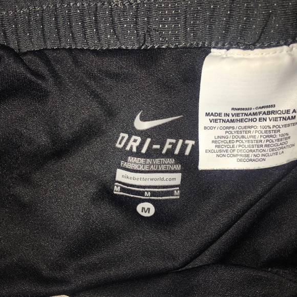 Nike black gray thick waistband shorts - Picture 2 of 3